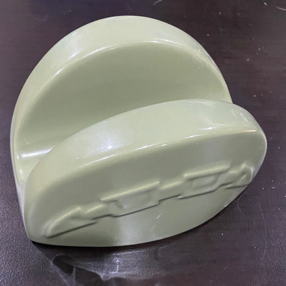 Longaberger Green Ceramic Taco Holder